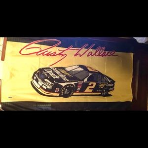 Huge Rusty Wallace NASCAR #2 Outdoor flag Man cave